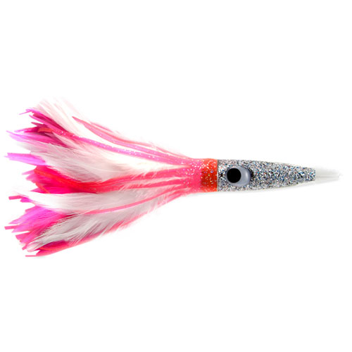C&H Wahoo Whacker Feather Lure (Pink/White Feather Skirt)