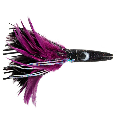 C&H Wahoo Whacker Feather Lure (Black/Purple Feather Skirt)
