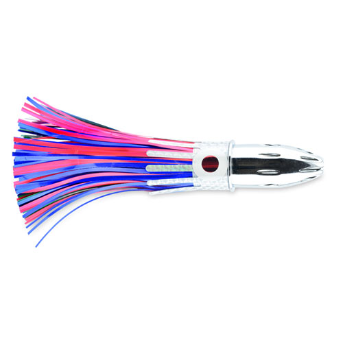 Mr. Big Wahoo Lure - Blue/Chartreuse/Pink Mylar Skirt - Click Image to Close